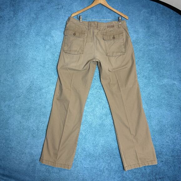 Lucky Brand Men’s Jeans Size 34 Tan Khaki Straight Leg Pants Fits 34x31 - Picture 9 of 16